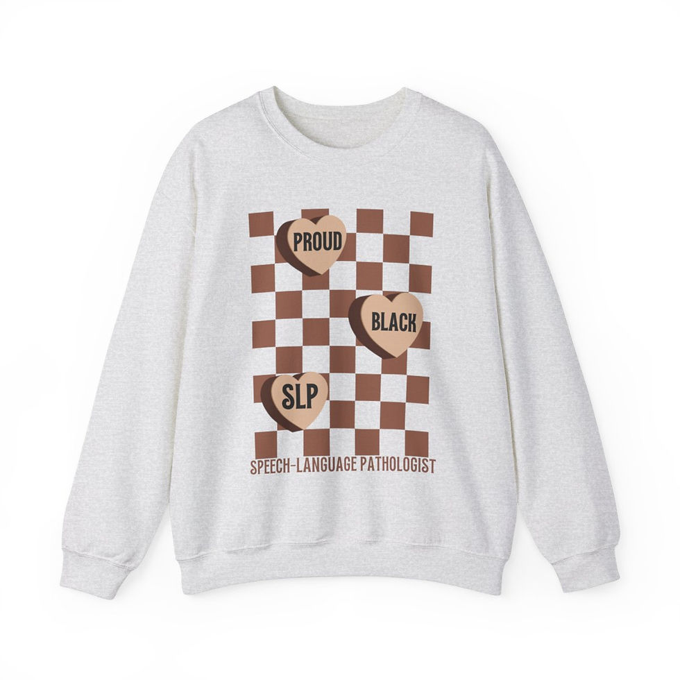 Proud Black SLP Checkered Heart Unisex Heavy Blend™ Crewneck Sweatshirt