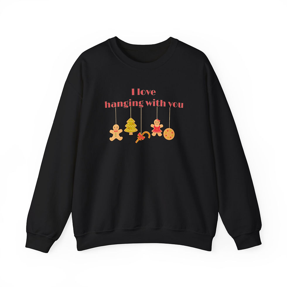 Thumbnail: I Love Hanging With You Christmas Ornaments Crewneck Sweatshirt