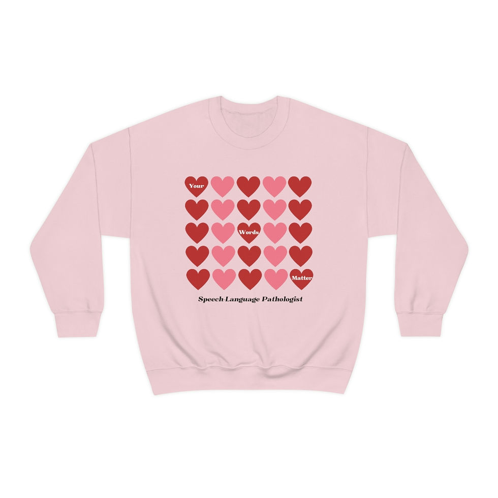 Thumbnail: Heart Pattern Your Words Matter SLP Unisex Heavy Blend Crewneck Sweatshirt