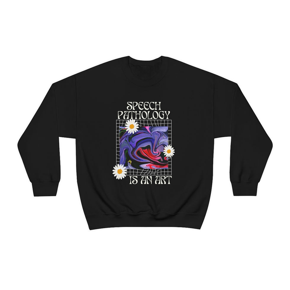 Thumbnail: Speech Pathology Is An Art Unisex Heavy Blend™ Crewneck Sweatshirt