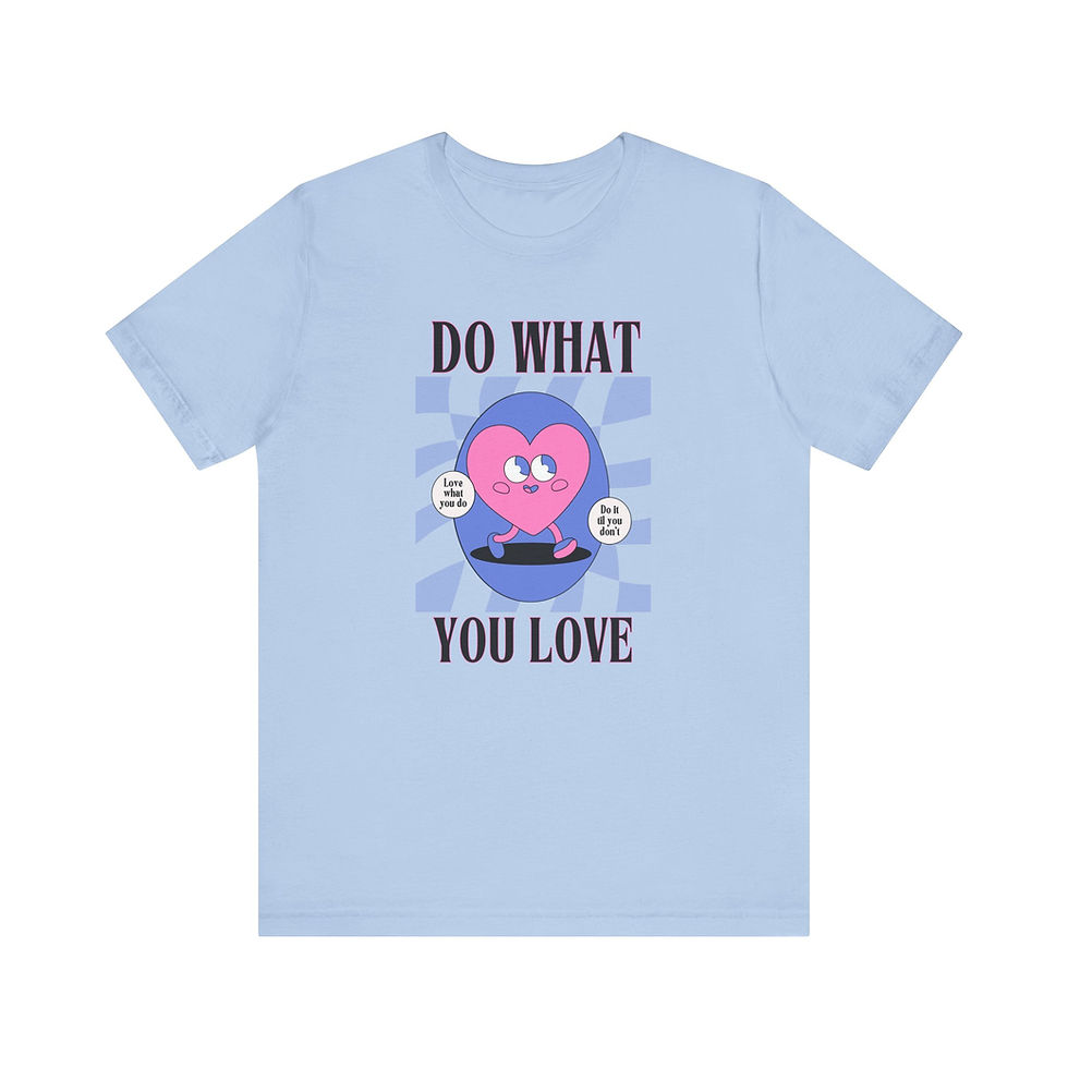 Thumbnail: Do What You Love Pink Heart Unisex Bella+ Canvas Tee