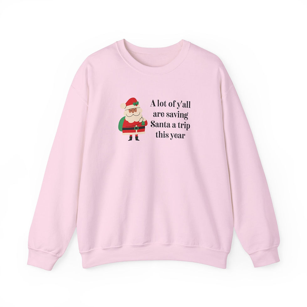 Thumbnail: Saving Santa A Trip Crewneck Sweatshirt