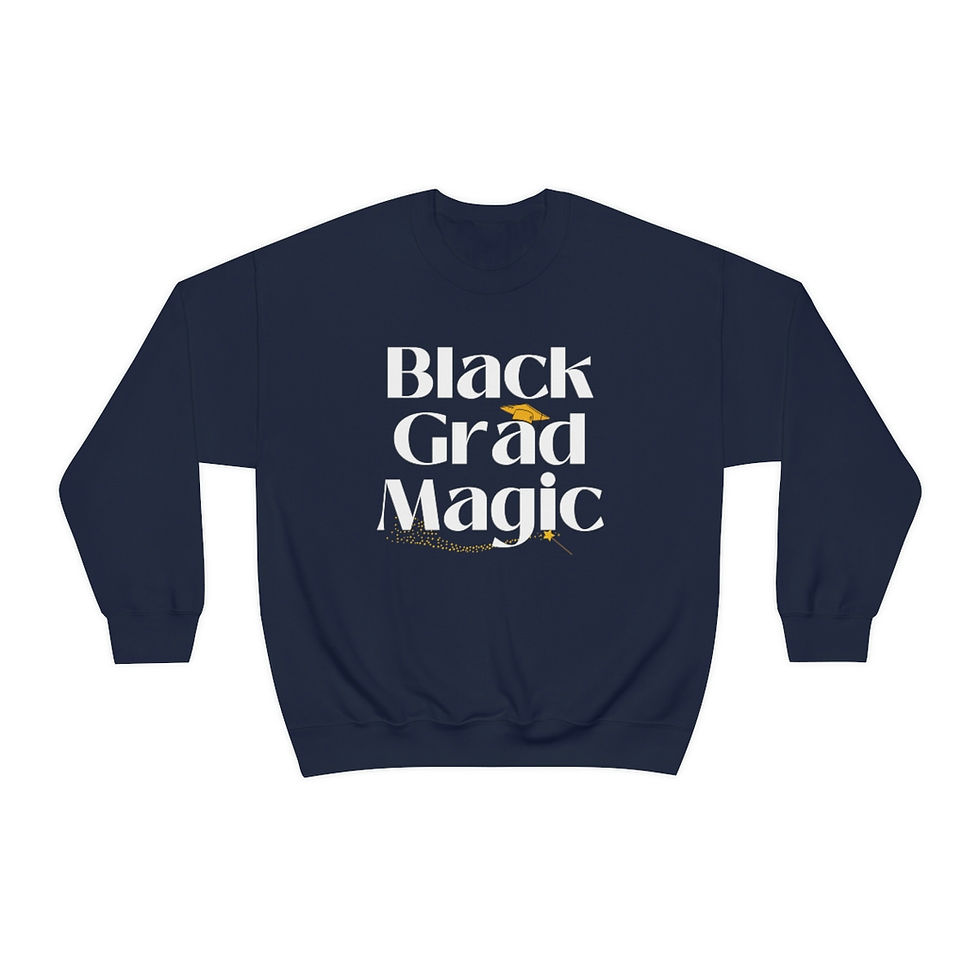 Thumbnail: Black Grad Magic Unisex Heavy Blend Crewneck Sweatshirt
