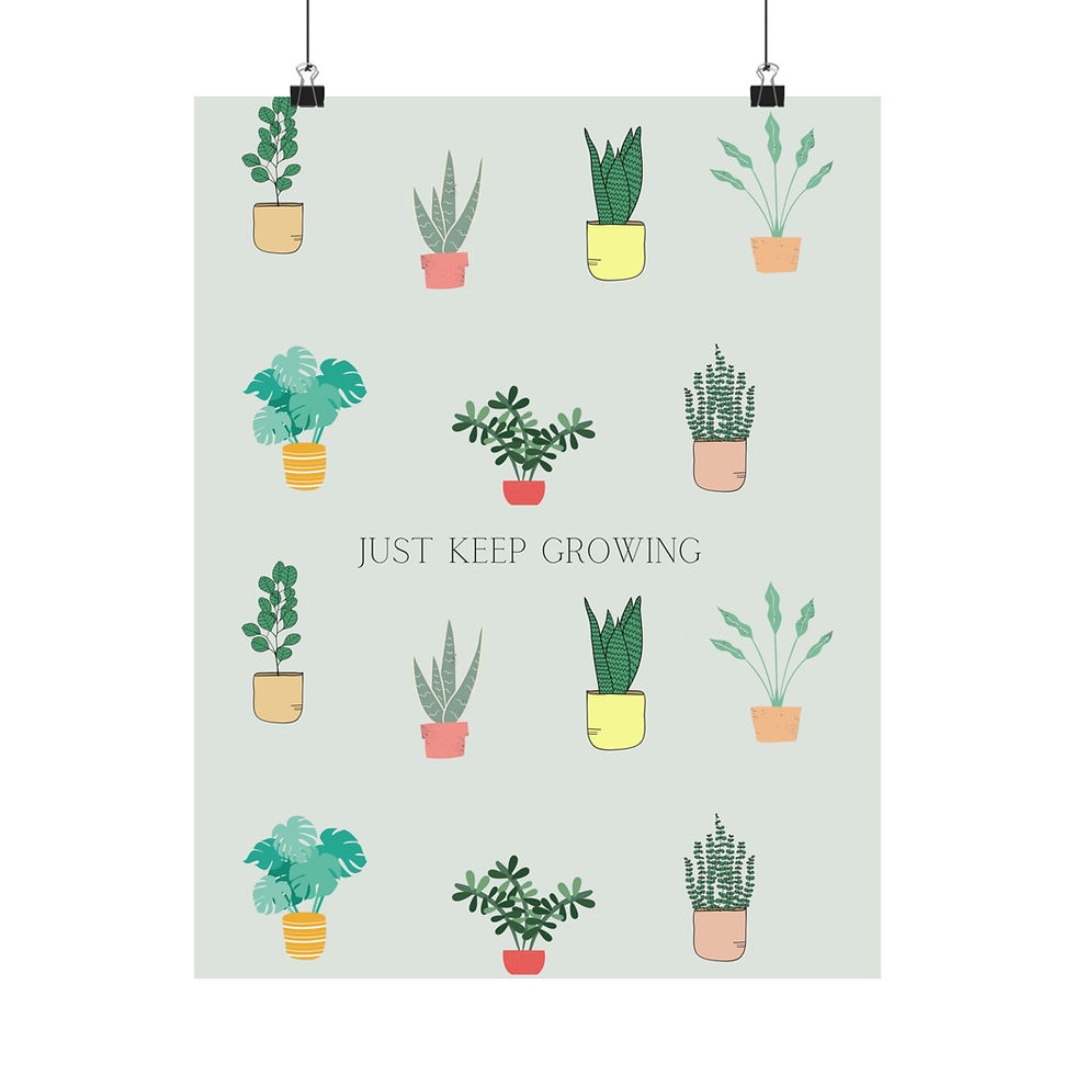 Thumbnail: Just Keep Growing Premium Matte Vertical Poster