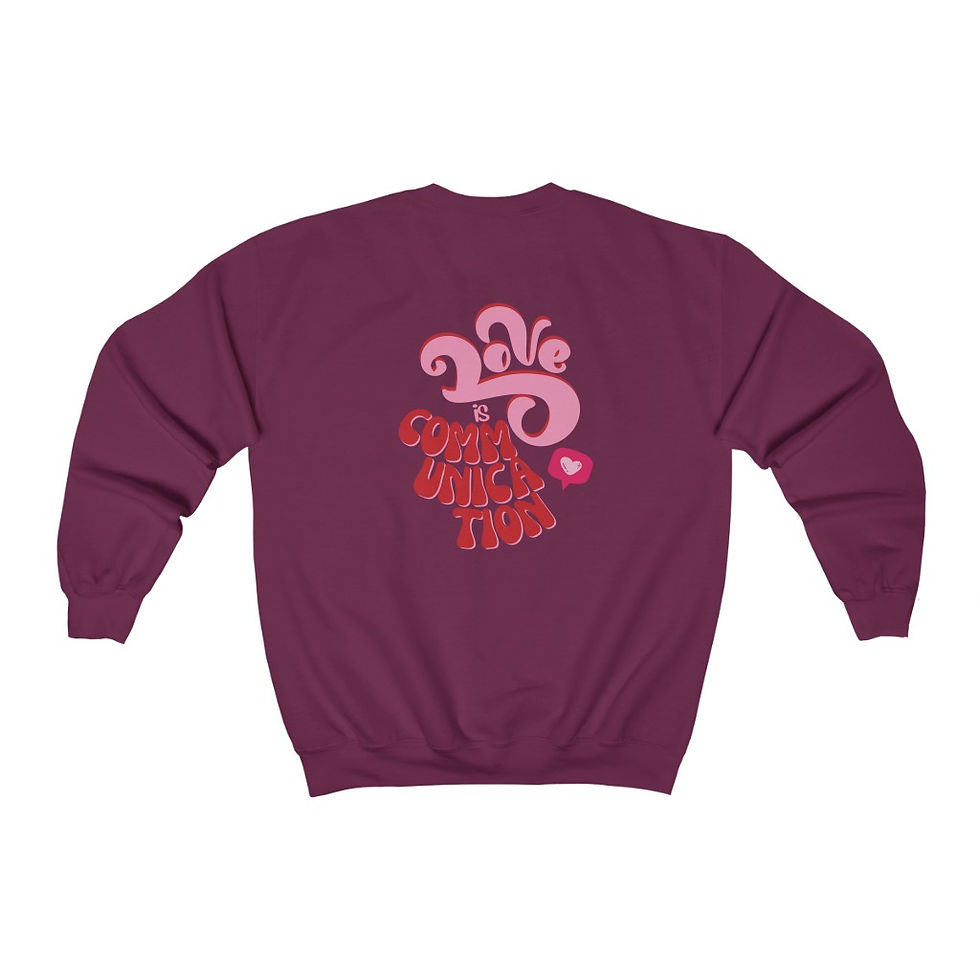 Thumbnail: Love Is Communication Unisex Heavy Blend Crewneck Sweatshirt