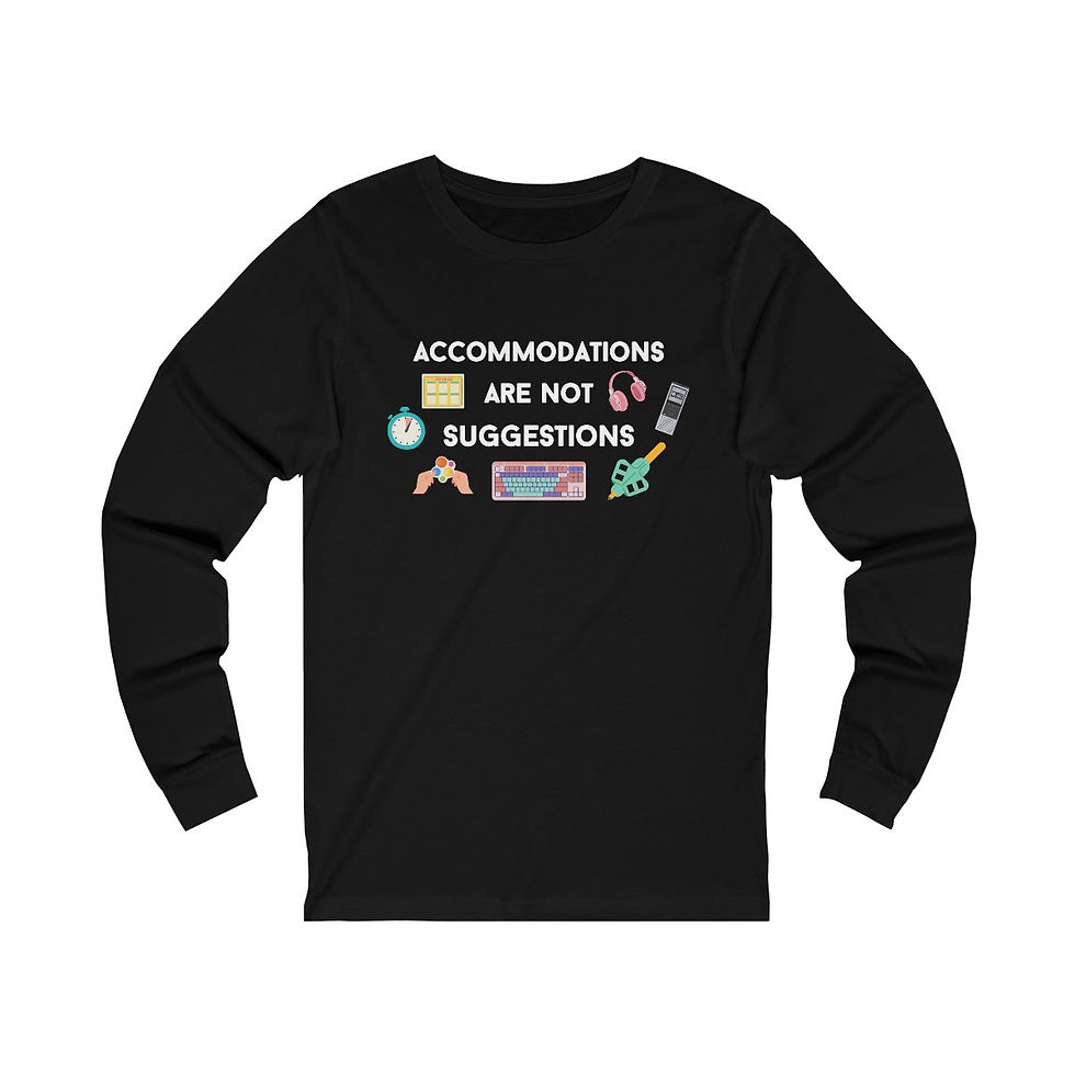 Thumbnail: Accommodations are not Suggestions Unisex Jersey Long Sleeve Tee