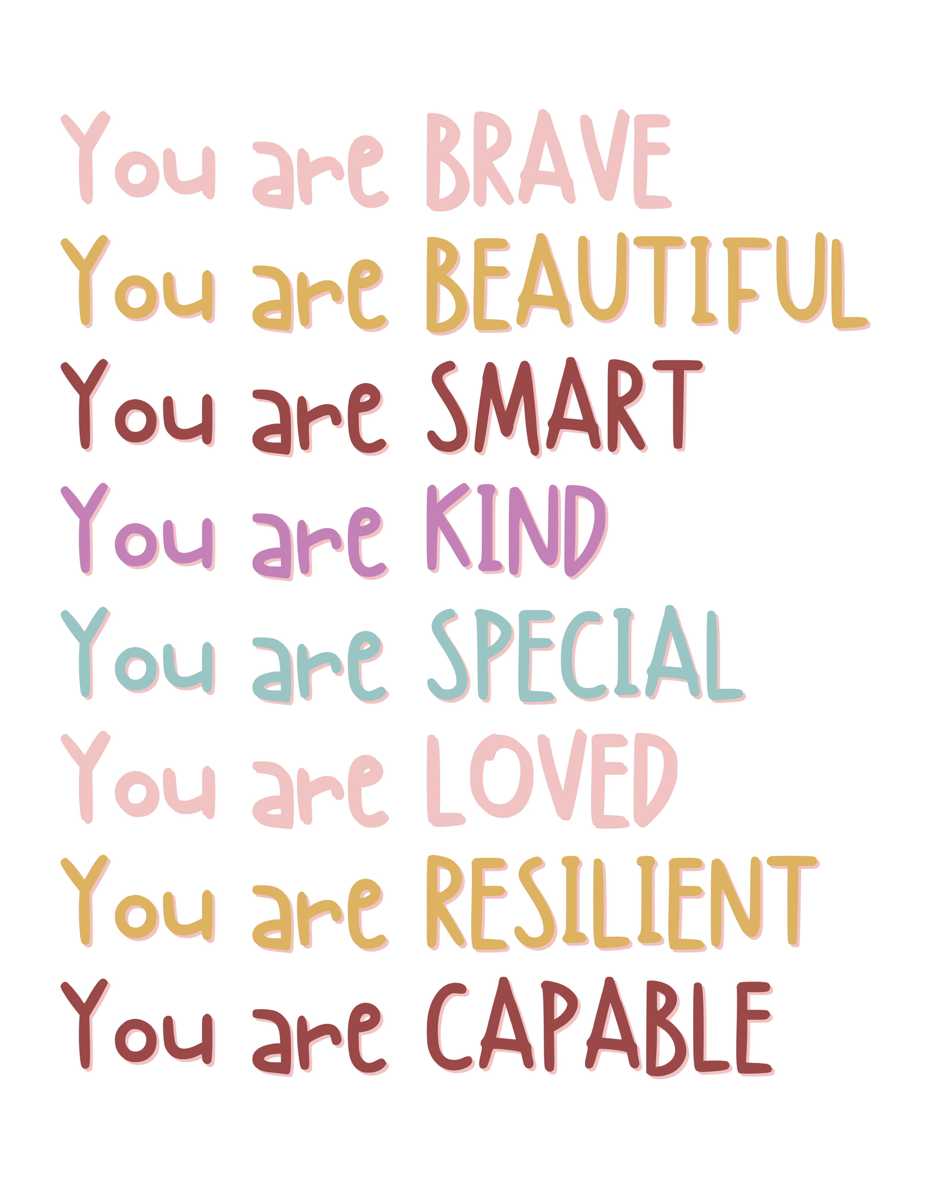 You Are... Affirmations Poster (Digital)