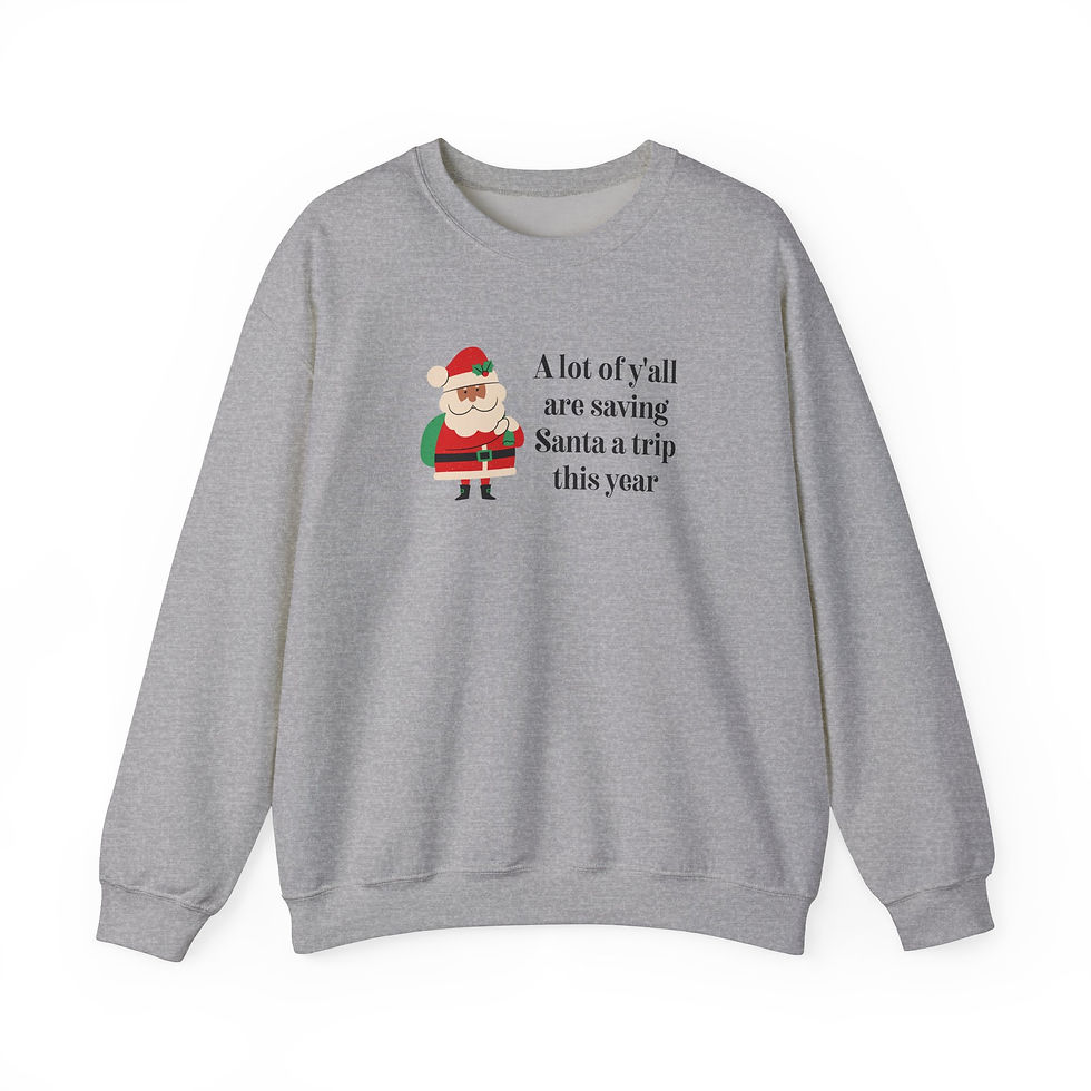 Thumbnail: Saving Santa A Trip Crewneck Sweatshirt