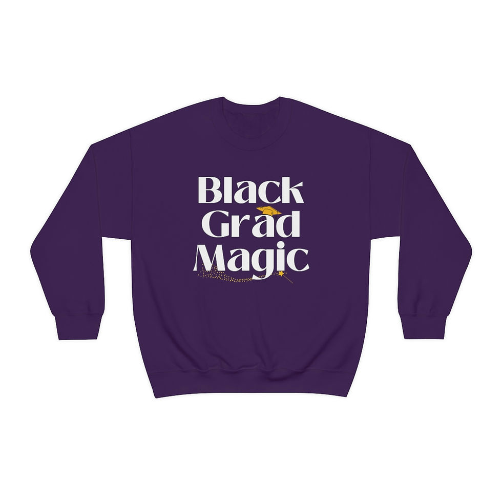 Thumbnail: Black Grad Magic Unisex Heavy Blend Crewneck Sweatshirt