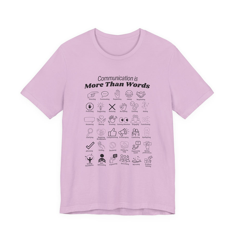 Thumbnail: Communication is More Than Words SLP Communication Bella+ Canvas Shirt