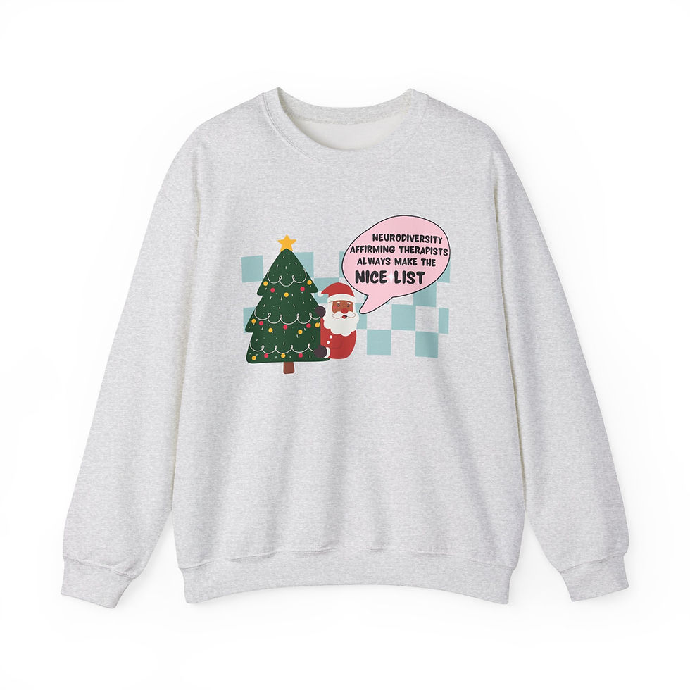 Thumbnail: Neurodiversity Affirming Therapist Crewneck Sweatshirt