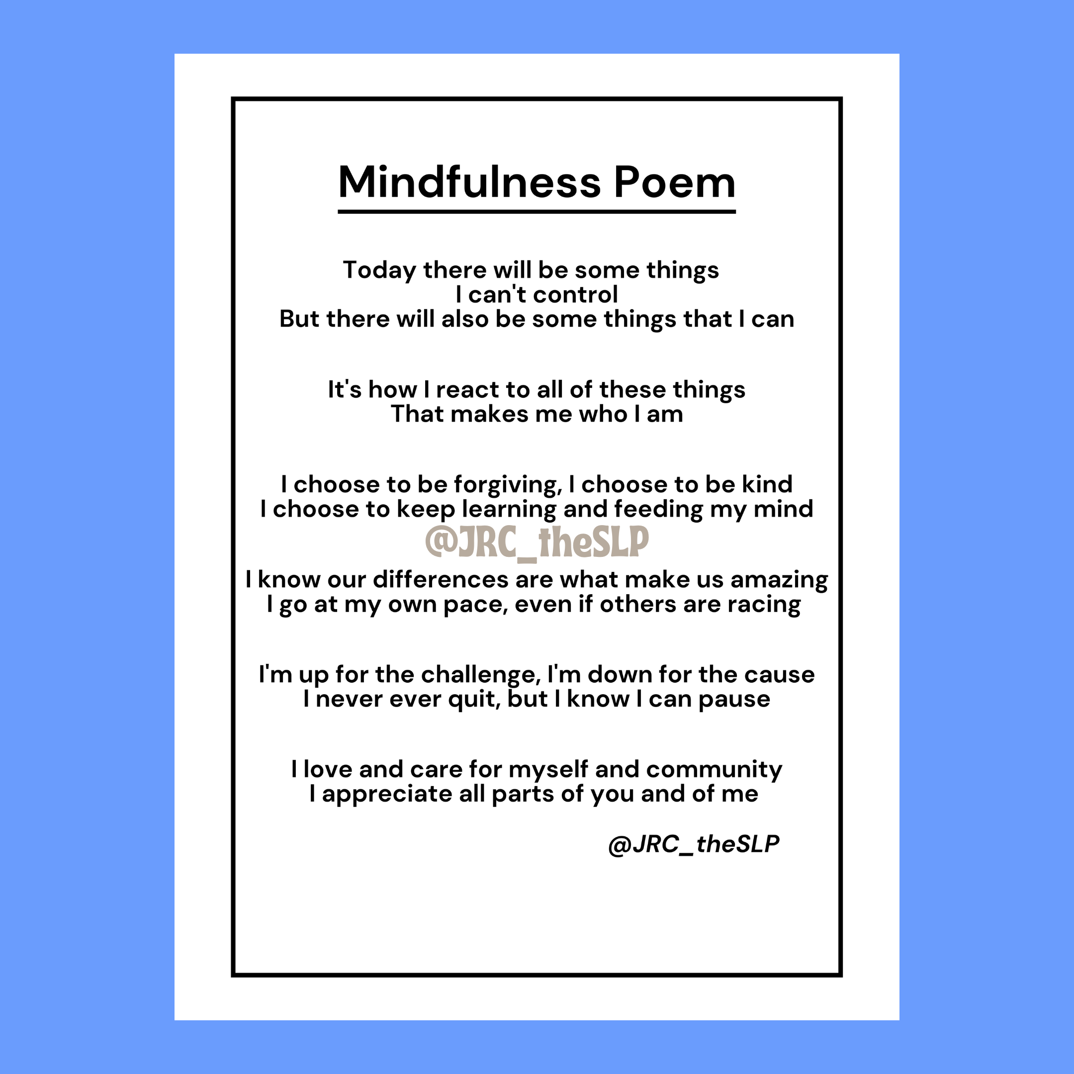 copy of Mindfulness Poem Colorful PDF Digital Download