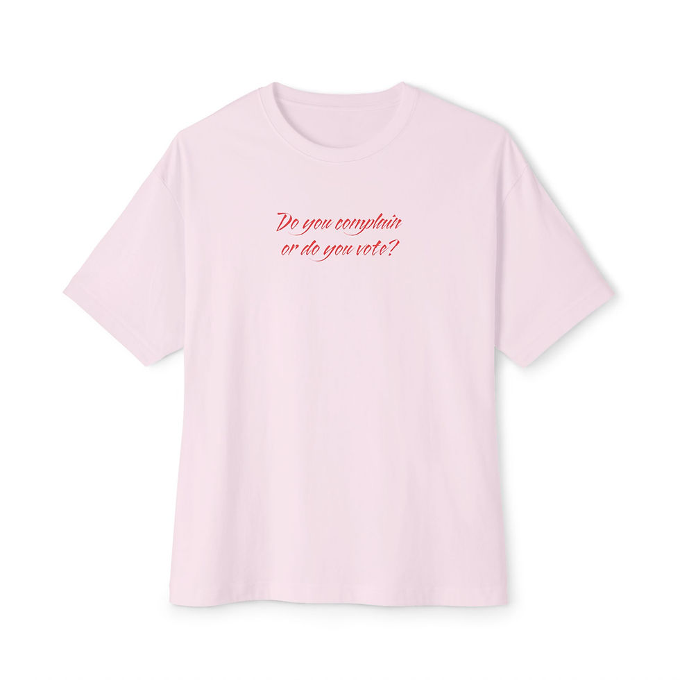 Thumbnail: Complain or Vote Unisex Oversized Boxy Tee