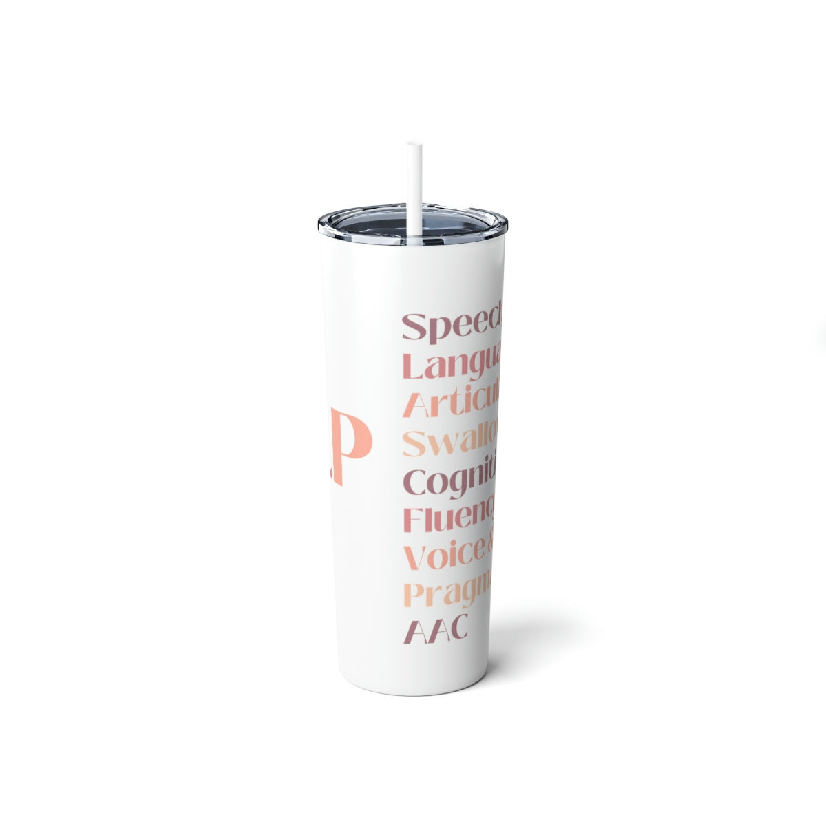 SLP Big 9 Skinny Steel Tumbler with Straw, 20oz
