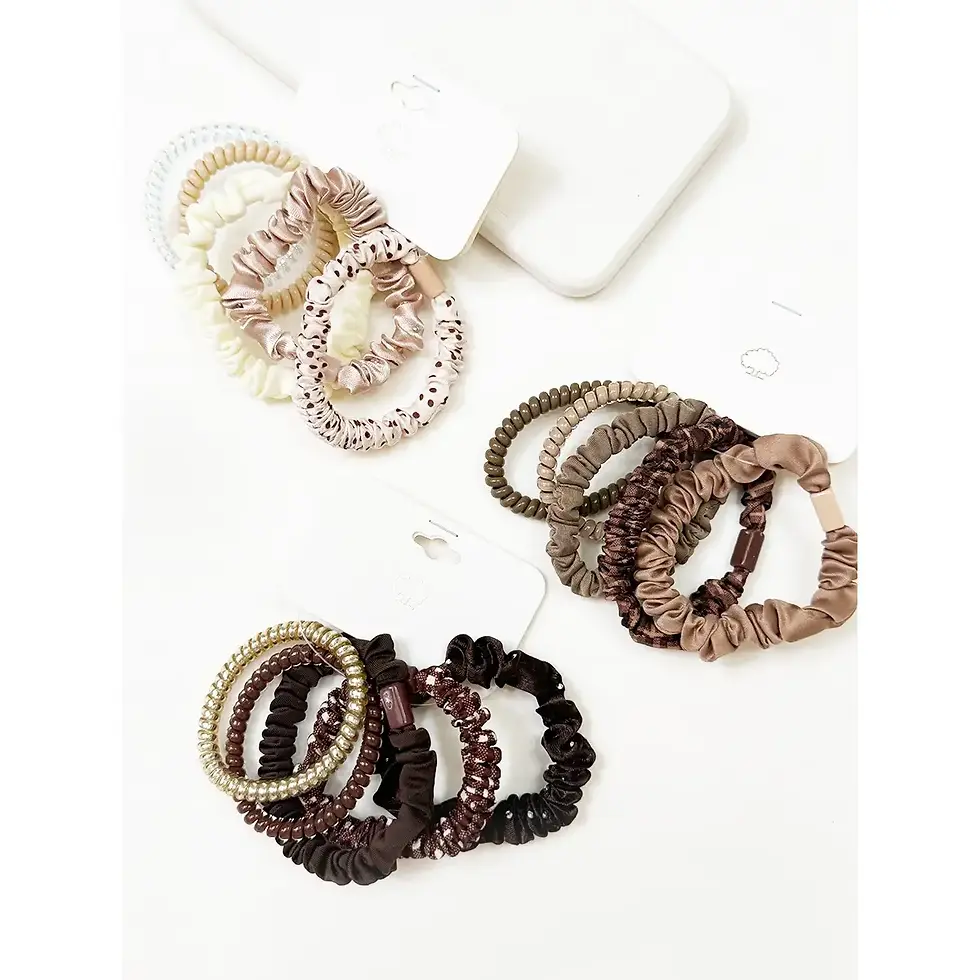 Thumbnail: Brown Tone Multi Design Hair Ties