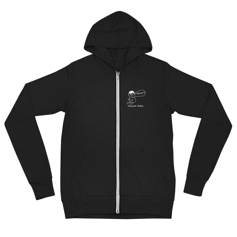 Waaaah Baby Adult Unisex zip hoodie