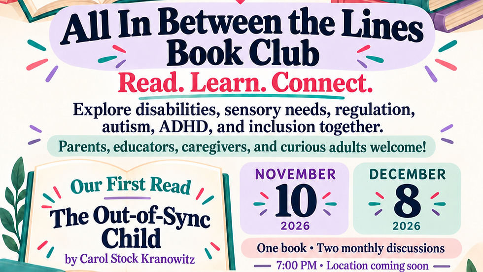 All In Between the Lines-Adult Book Club