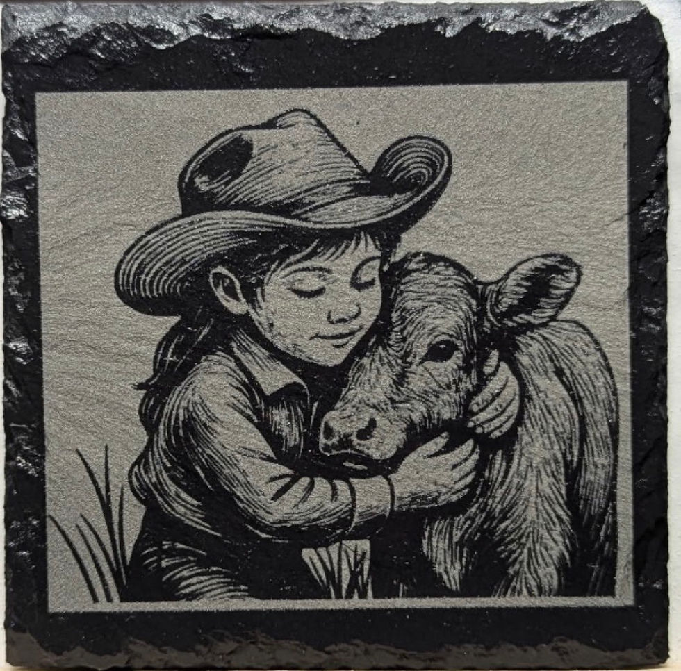 Thumbnail: Engraved slate coasters
