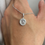 Thumbnail: Sparking White Cabochon and Diamonds Pendant in 18K White Gold