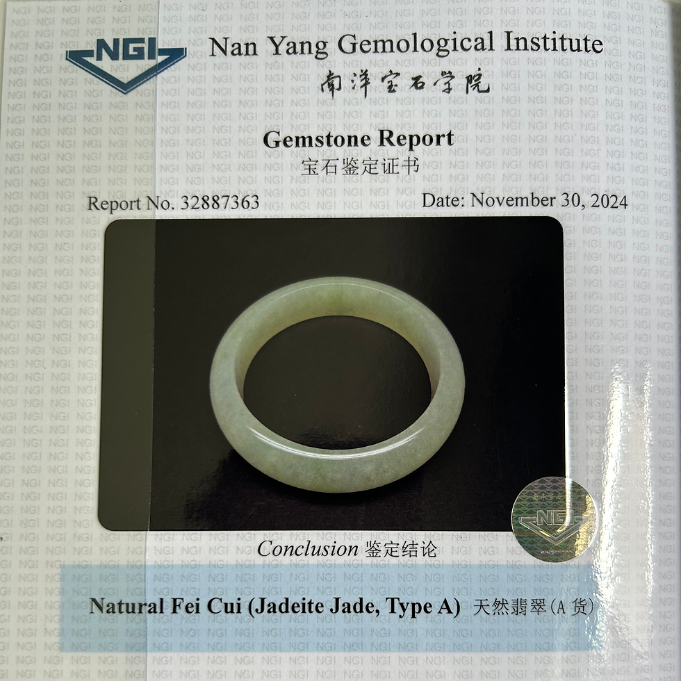 Thumbnail: Snowflake White Crystal Bangle (#57) [NGI-Certified]