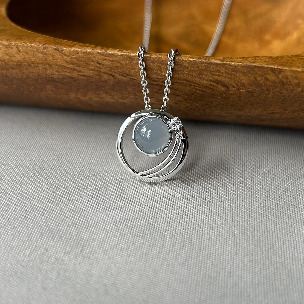 Icy Lavender 'Shooting Stars' Pendant in 18K White Gold and Diamonds