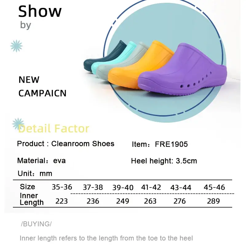 Thumbnail: ANNO Soft Doctors Nurses Shoes Anti-Slip Protective Clogs