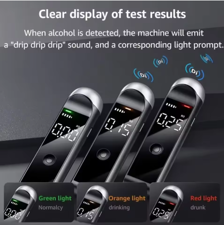 Etilometro Ricaricabile Professionale - Display LCD, Lega Alluminio, Senza Boccagli - Modello A - Foto 5