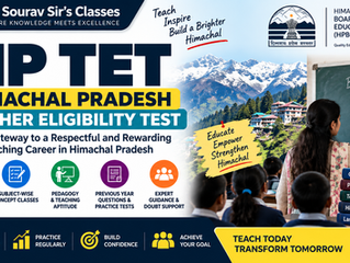 HP TET Coaching & Preparation Classes in Himachal Pradesh | Himachal Pradesh Teacher Eligibility Test Guidance | HPBOSE TGT, JBT, Shastri & Language Teacher Exam Preparation, Study Materials, Practice