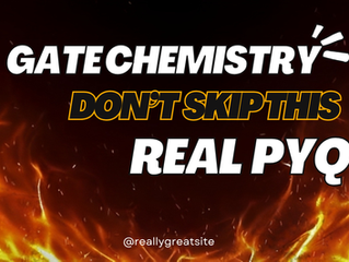 GATE Chemistry Important PYQ Solution | Concept Explanation & Practice for GATE Exam