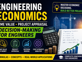 Engineering Economics Complete Course Guide | Time Value of Money, Project Appraisal, Cost-Benefit Analysis, Decision Making, NPV, IRR, BCR, Break-Even Analysis, GATE Engineering Economics Preparation