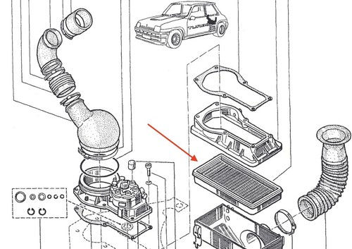 Thumbnail: Renault R5 Turbo 1 / Turbo 2 Air Filter