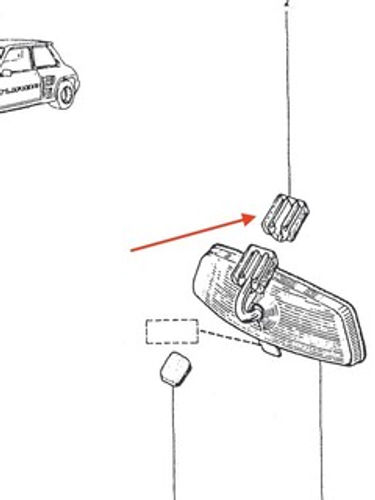 Thumbnail: Renault LeCar / R5/ Turbo 1 / Turbo 2 Original Center Mirror Cover