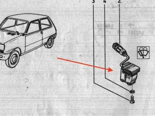 Thumbnail: Renault R5 / LeCar/ Turbo 2 Front Wiper Switch Original