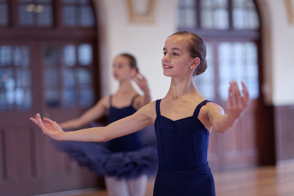 Kids learning ballet at Melbourne Institute of Dance.