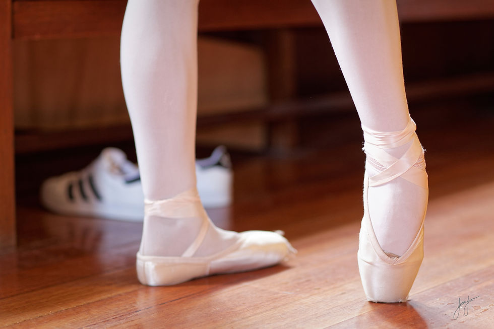 Runners instead of pointe shoes
