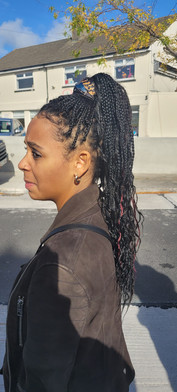 Actress Sade Malone braid hairstyles