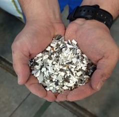 plastic flakes or granules