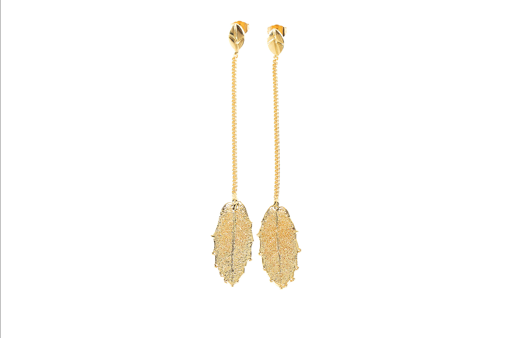 Uhani VRTNICA thin pozlačeni