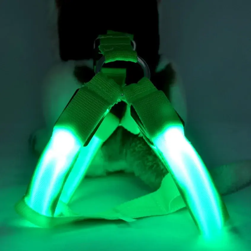 Thumbnail: LED Dog Harness No Pull LED Light Night Safety