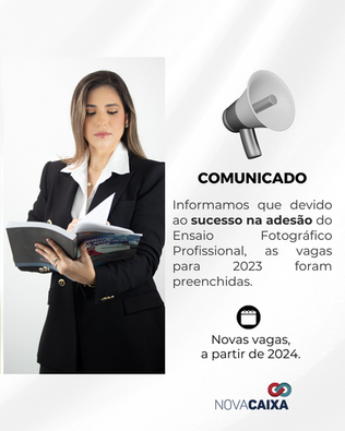 Ensaio Fotográfico Profissional CAA PB - Vagas Esgotadas para 2023 - Novas oportunidades em 2024
