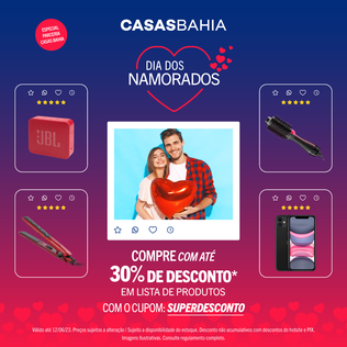 CAA-PB em parceira com as Casas Bahia deixa o Dia dos Namorados mais atrativo