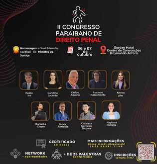 A CAA PB apoia o II Congresso Paraibano de Direito Penal