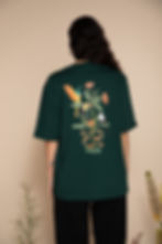Neotropics Tee in Forest Green from the back