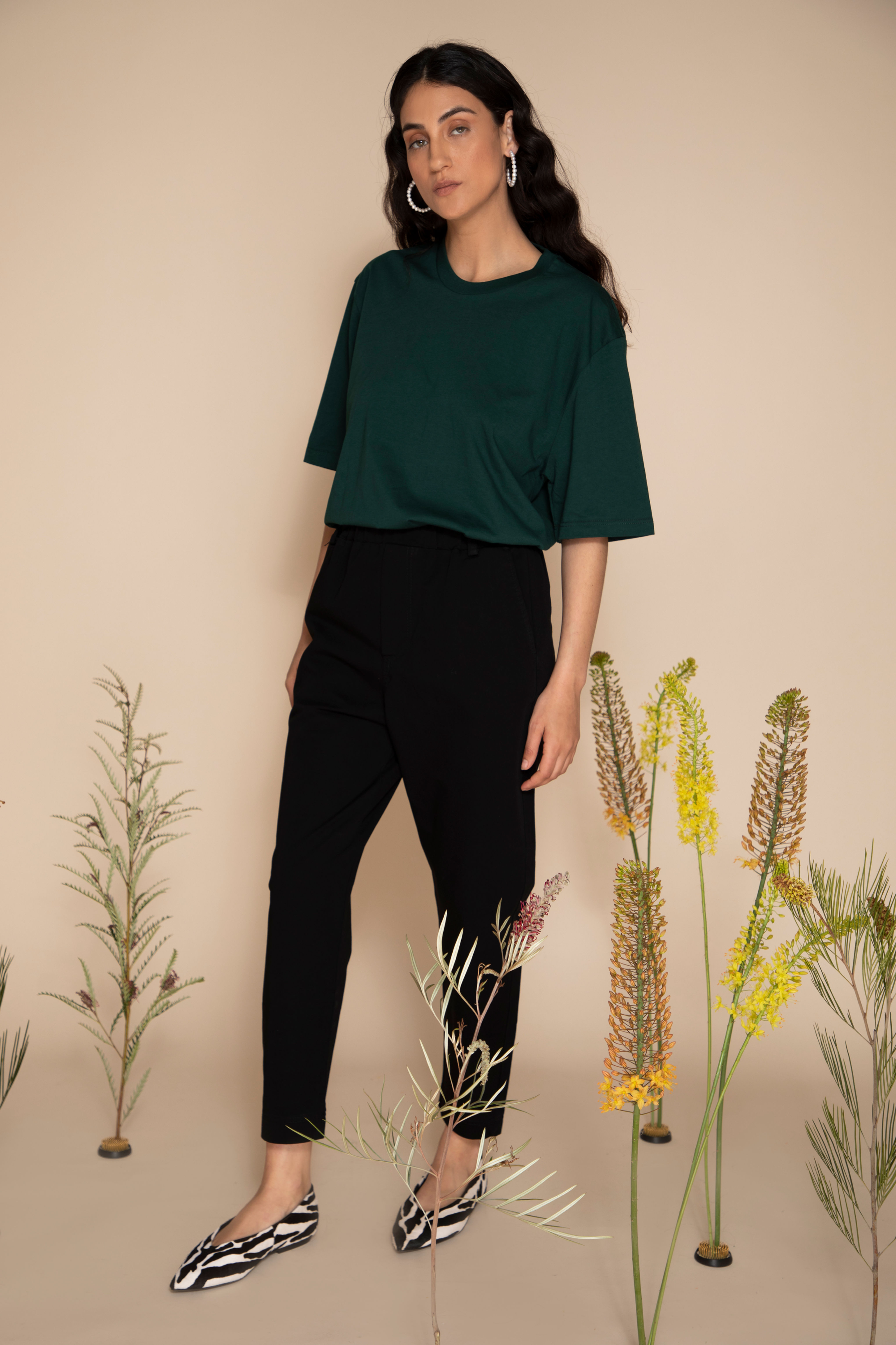 Summer Reed Pants in Black from the side