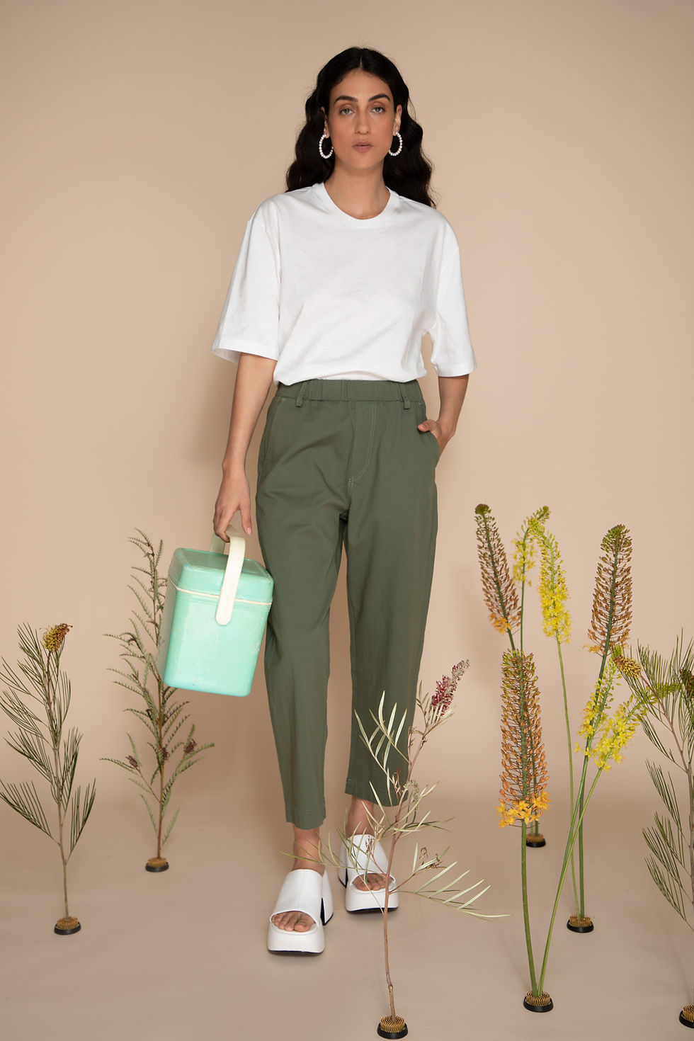Thumbnail: Grizzly Pants in Sage Green from the front