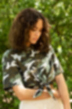Explorer Top in Camouflage Print