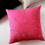 Miniature : Housse de coussin fleurie rose fuchsia