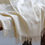 Miniature : Off white pure merino wool throw blanket for reading nook
