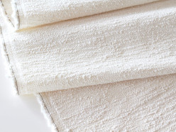 Cream ivory white boucle fabric