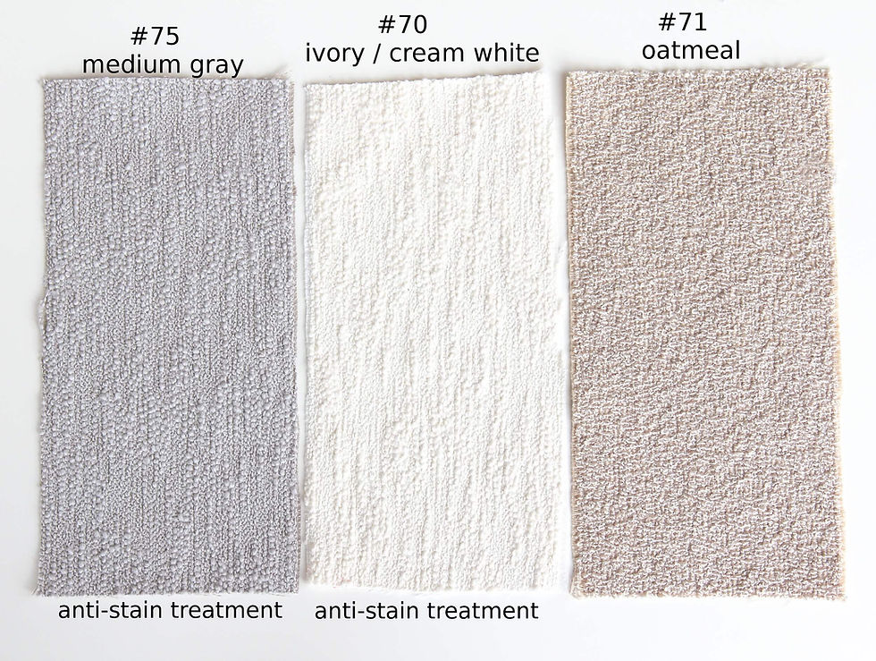 Miniature : Upholstery boucle fabric samples neutral colors